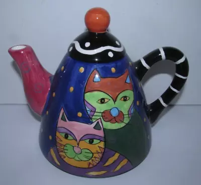 Milson & Louis Hand Painted Whimsical Colorful CATS Tea Pot • $24.99