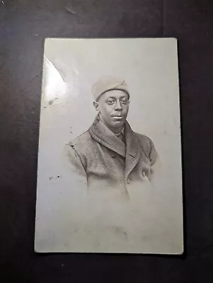 Mint USA Postcard Black Soldier US WWI American Military Portrait • $350