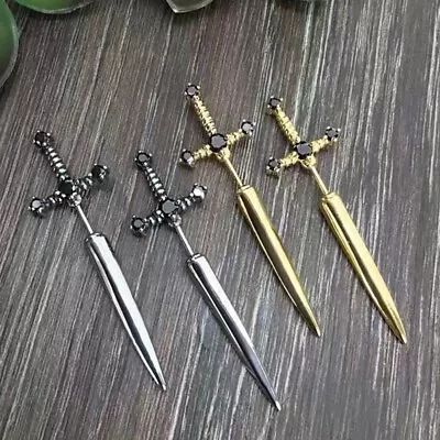 Gothic Sword Women's Earrings - Vintage Dagger Ear Studs Ear Accessories • $7.89