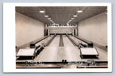 J88/ Terrace Bay Ontario Canada RPPC Postcard C1950s Bowling Alley 507 • $29.90