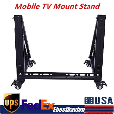 Mobile Office TV Mount Stand Monitor Floor Stand Cart Rolling TV Cart Holder • $38.95