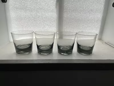 Set Of 4 Holmegaard Largo Smoke Glass 3.25” Old Fashioned Whiskey Tumblers Ideal • $59