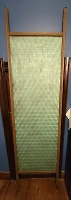 Mcm Huge 2-tone Green Room Divider Panel 8'x26 Tension Rod Vtg Retro Mid Century • $699.98