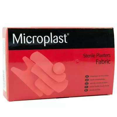 Fabric Adhesive Plasters First Aid Sterile Microplast Assorted 100-Piece Set • £5.99