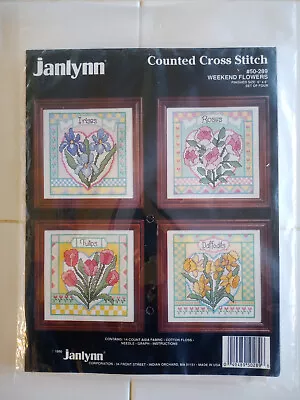 Weekend Flowers - Counted Cross Stitch Kit By Janlynn (50-289) • £12