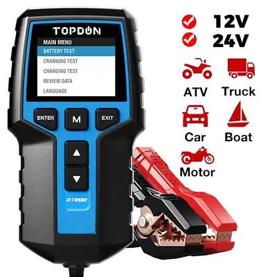 TOPDON BT200 Car Battery Tester 24V 12V Load Tester Charging System Analyzer • $89