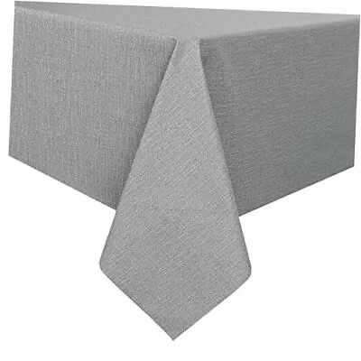  100% Waterproof PVC Tablecloth Rectangle Oil Spill 54*78 Inch Light Grey • $27.98