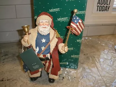 Midwest Importers Patriotic Santa Figure In Box Fabric Mache (read Description) • $19.99
