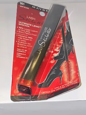 Maybelline 951 Very Black Lash Stiletto Ultimate Length .22 Oz 6.5 Ml New Sealed • $9.99