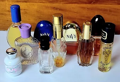 Lot Of 10 Vintage Miniature Perfume Cologne Bottles Some Still Full • $4.99