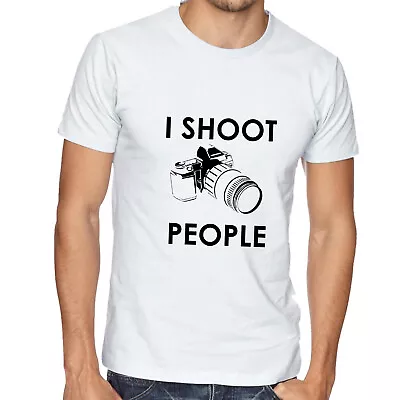 I Shoot People Funny T Shirt Photography Gift Tee For Photographer DSLR Camera • $14.91