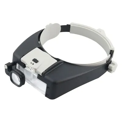 LED Magnifier Hands Free Headband Magnifying Glasses With 2 Led Jeweler Loupe • $17.80