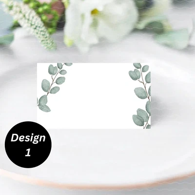 £4 • Buy 12 Blank Place Cards Folded, Name Cards, Plain For Wedding , Partie, Birthday