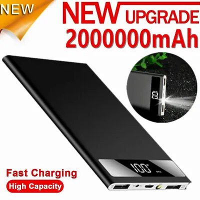 $28.49 • Buy 2000000mAh Power Bank Portable Fast LED Charger Battery 2USB For Mobile Phone