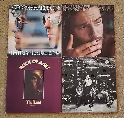 Lot Of 4 Classic Rock Vinyl Record Albums Allman Brothers The Band Springsteen  • $9.99