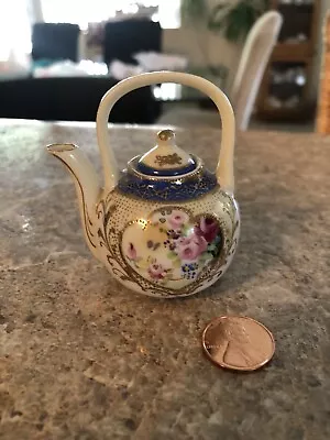 Japanese Miniature Teapot Porcelain. Hand Painted Vintage/Antique. Nice • $14.95