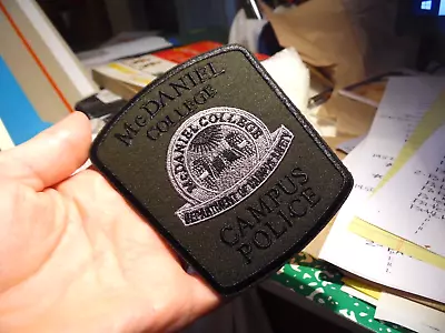 McDaniel College Campus Police Patch Subdued Pull Off Version NOS Maryland MD * • $8.99