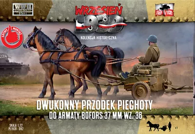 First To Fight 092 Two-horse Infantry Cart For Bofors 37 Mm Wz.36 Gun Scale 1/72 • $11.69