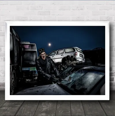 Rage Against The Machine Man Smashing Car Scrapyard Wall Art Print • £40.99