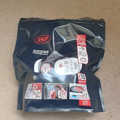 JSP Force 8 Half Mask Medium With P3 Press To Check Filters  - 1 INDIVIDUAL PACK • £7.50