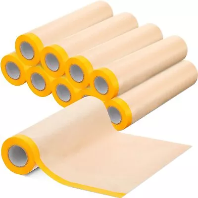 10 Rolls Paint Masking Paper Pre Taped Masking Paper Automotive Painters Pape... • $43.25