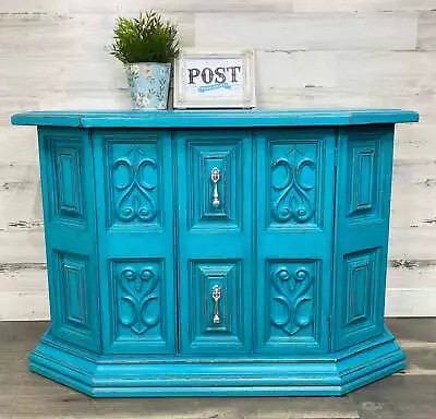 Turquoise Entryway Cabinet • $230