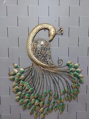 Metal Peacock Wall Art Sculpture Hangings Wall Craft For Decor • $225