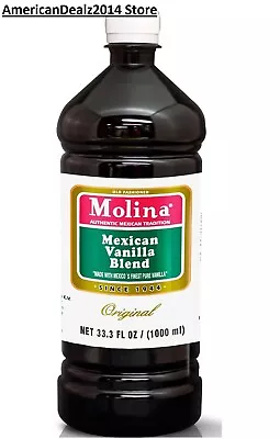 Molina Vanilla 33.3 Oz.- All Natural - Kosher - FAST FREE SHIPPING!! FRESH!! • $13.45