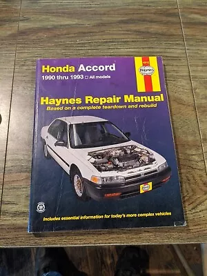 Honda Accord Haynes Repair Manual 42012 1990-1993 • $12