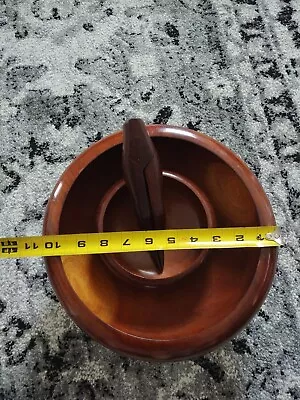 $65 • Buy SET - Mid Century WOODEN Dowel Nut Cracker WOMEN'S Legs Figure &2matching Bowls 