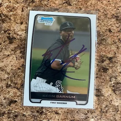 Keon Barnum Signed 2012 Bowman Draft Chrome Rc Auto Chicago White Sox • $4.99