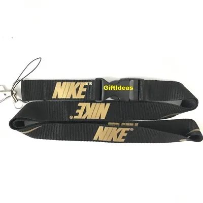 Nike Lanyard Detachable Keychain IPod Camera Strap Badge ID BGold • $4.93