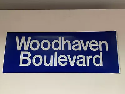 Ny Nyc Bus Roll Sign 1974 Woodhaven Boulevard Vintage Collectible Transit Sign • $74.95