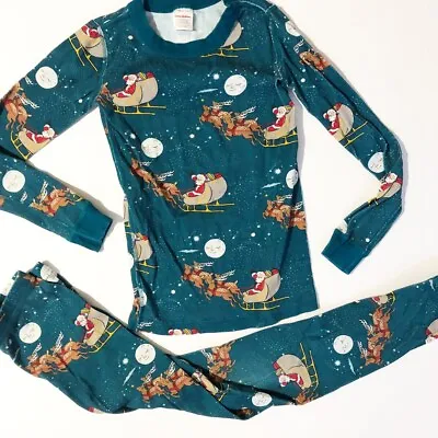 NWT Hanna Andersson Long John Pajamas Christmas Santa Organic Cotton Size 8 • $39.99