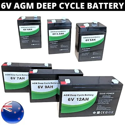 6V AGM Deep Cycle Battery SLA Sealed UPS APC Alarm Toy 4Ah 5Ah 6Ah 7Ah 9Ah 12Ah • $29.99