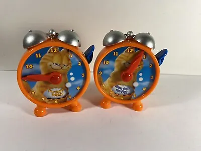 Vintage Garfield The Movie Clock 2004 Fortune Telling Alarm Clock Lot Of 2 Works • $12.99