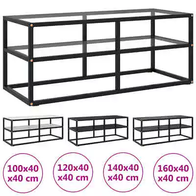 TV Stand With Tempered Glass Entertainment Center Media Unit Sideboard VidaXL • $140.99