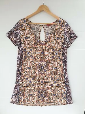 Tigerlily Mini Dress Size 8 - 10 S Multicoloured Boho Floral Relaxed Cover Up • $20