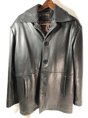 Michael Lawrence Men’s Leather Trench Coat Small • $79.99