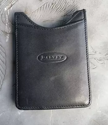 DALVEY Leather With Stainless Steel Money Clip Card Case Credit Cash Clip • £37