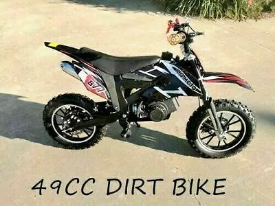 49cc Mini Motor Dirt Bike Kids Pocket Rocket Pee Wee Motorcycle Atv 50cc Black • $399