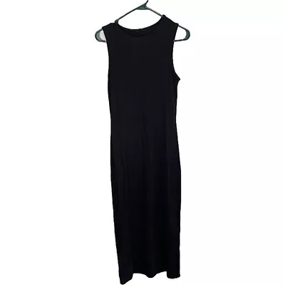 Vintage Y2K Long Maxi Sleeveless Stretch Black Dress Size XS Goth Emo • $15