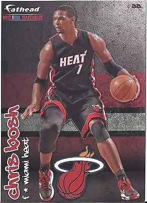 2012 NBA NEW Fathead Tradeables Chris Bosh Miami Heat 5  X 7  Decal #33 • $4.46