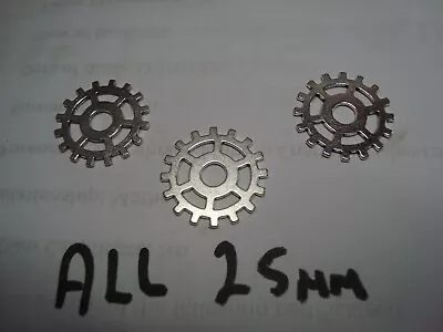 20 Steampunk  Metal Charms Silver  Colour Cogs And Gears ( 0242 • £2.50