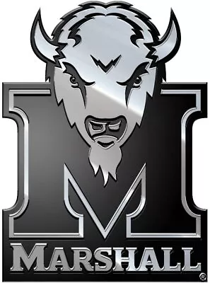 Marshall Thundering Herd Premium Solid Metal Auto Emblem Chrome • $10.79