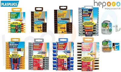 £7.25 • Buy Plasplugs General Purpose Heavy Duty Plasterboard Cavity Wall Drywall Door Plugs