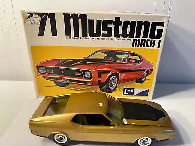 MPC 1971 Ford Mustang Mach 1 Mustard 1/25 Scale Built Model With Original Box • $60