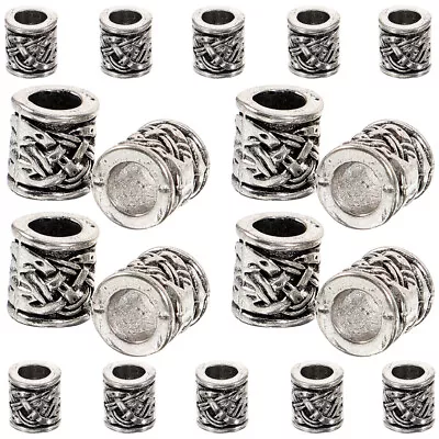 Tibetan Silver Bracelet Spacers - 20Pcs Tube Charm Beads For Jewelry Making • $8.72