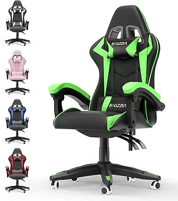 Ergonomic Gaming Chair Swivel Pu Leather Desk Computer Office Chair Adjustable  • £50.40