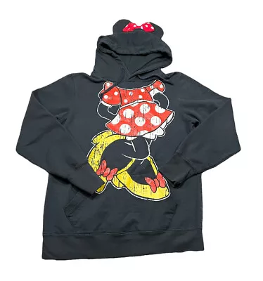 Disney Park Minnie Mouse Ears Costume Hoodie Sweatshirt Women’s Large • $22.50